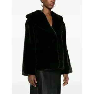 ANINE BING Hilary Faux Fur Jacket Sz L Retails $650 New